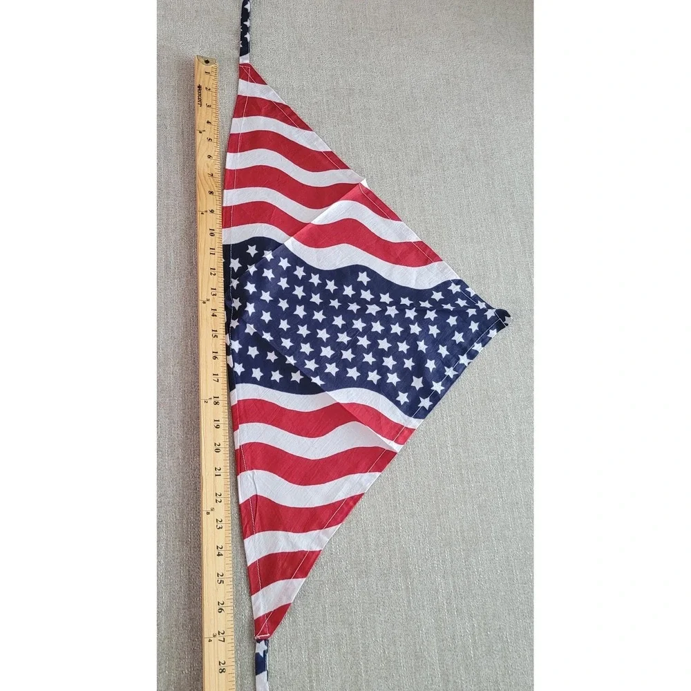 Set of 12 USA American Flag Bandannas Kerchief Facemask 100% Cotton Lot NEW
